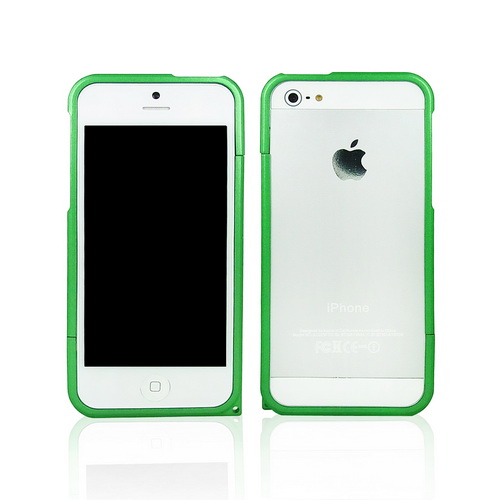 iPhone 5 金屬感噴漆保護邊框-金屬綠
