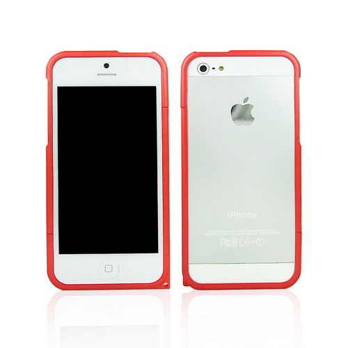 iPhone 5 金屬感噴漆保護邊框-金屬紅
