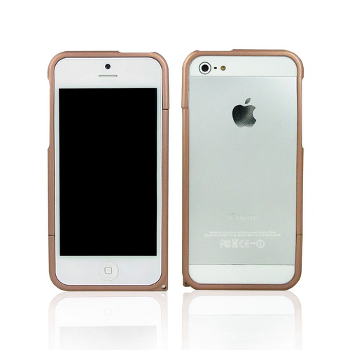 iPhone 5 金屬感噴漆保護邊框-古銅金