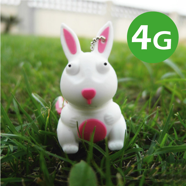 耗呆動物造型隨身碟(4G)-兔子