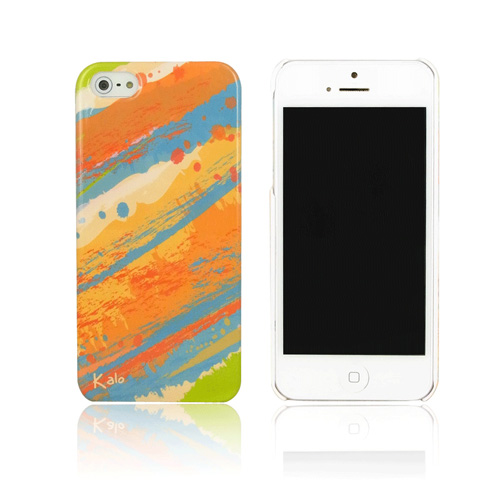 iPhone SE/5/5s 彩繪風格保護殼 潑畫系列-黃色