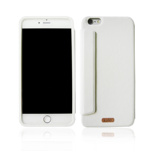 iPhone 6/6s(5.5吋) 免翻蓋觸控側翻皮套系列-(白)