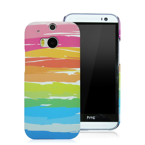 hTC One M8 彩繪風格保護殼-繽紛仲夏系列-彩虹